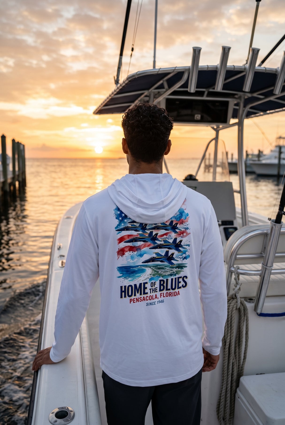 Painted Sky Performance Hooded Shirt
