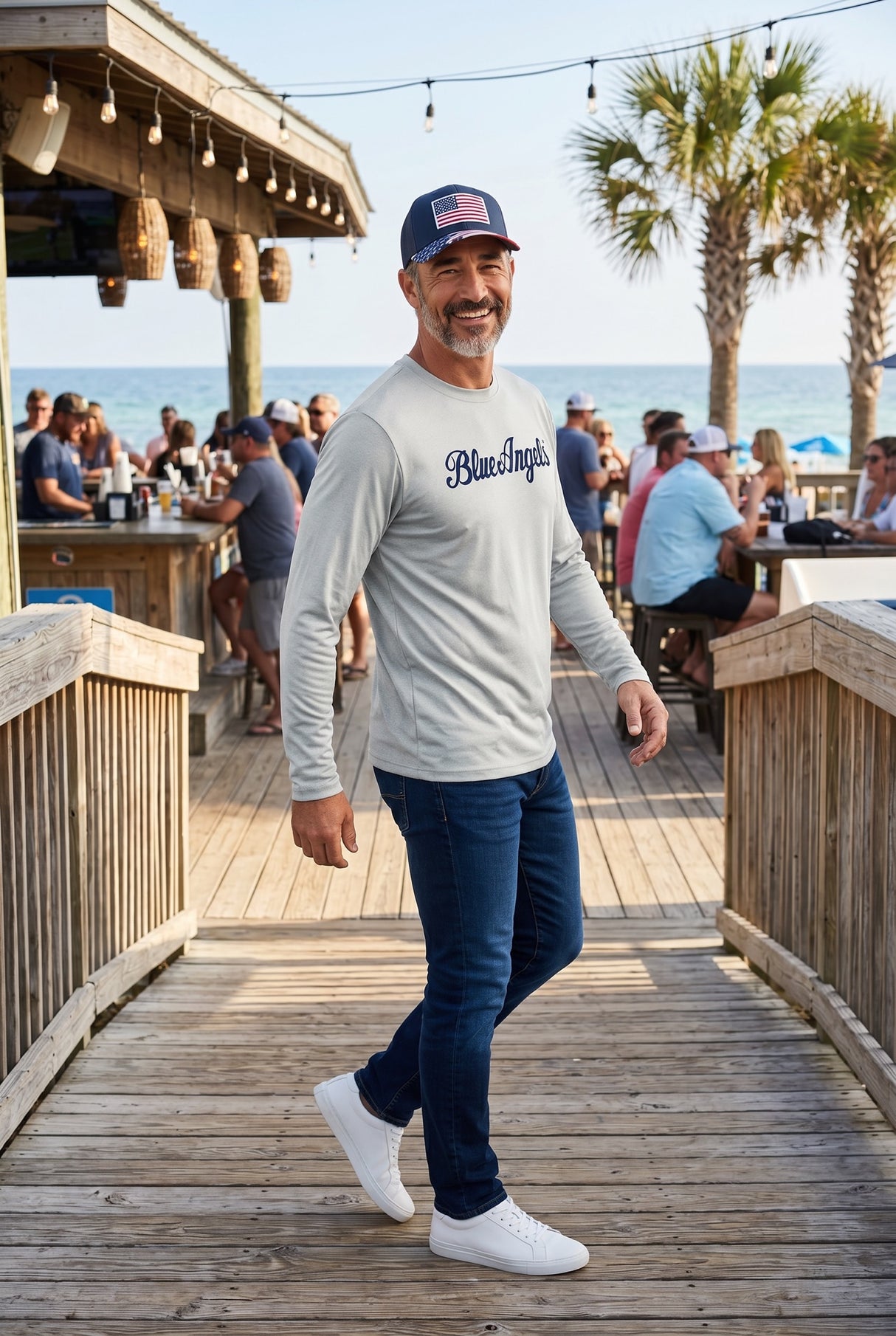 Red, White, and Blues Delta Spread Performance Shirt