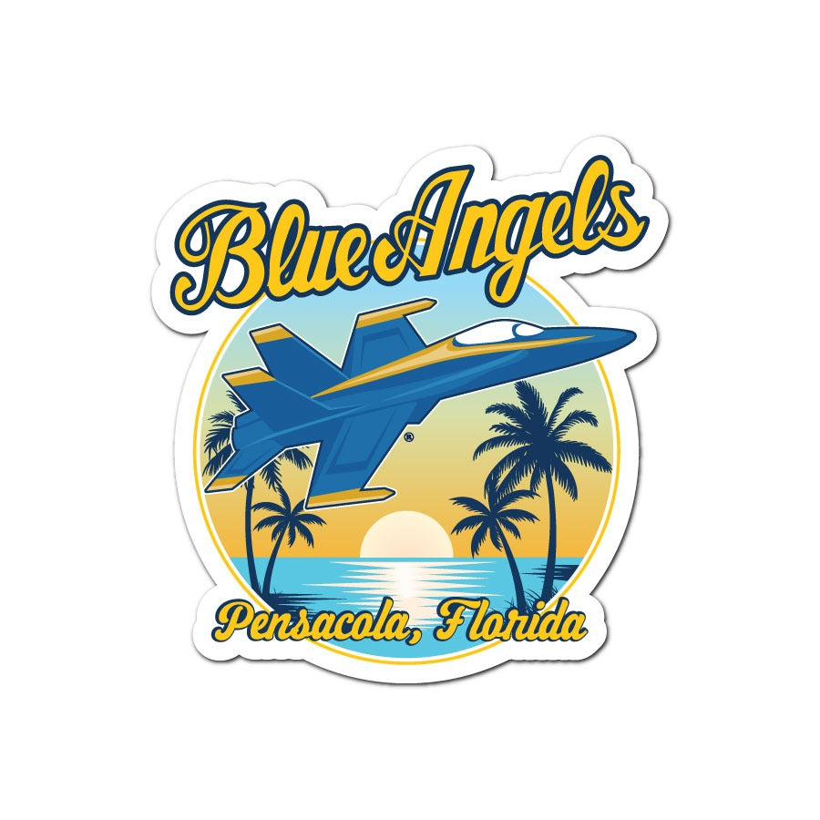 Blue Angel's Sunset Sticker
