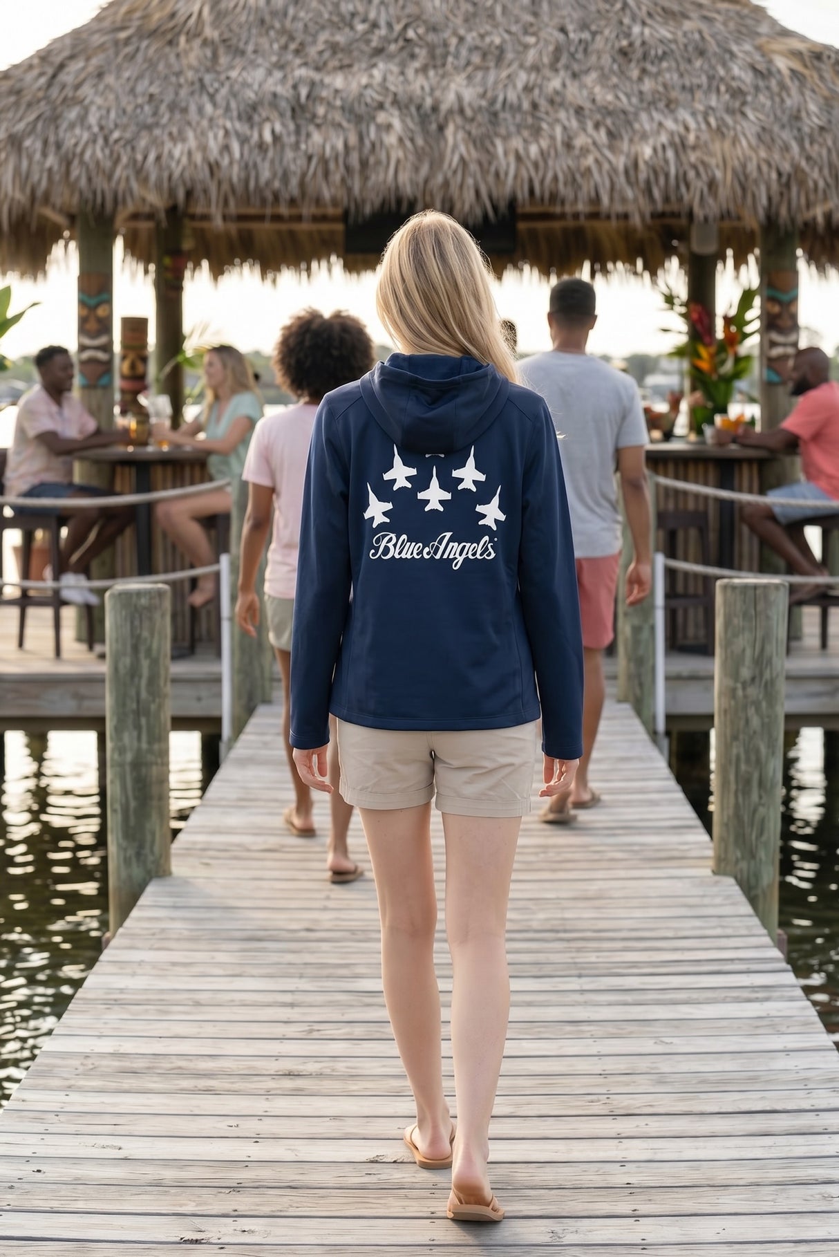 Blue Angels Delta Spread Performance Hooded Shirt