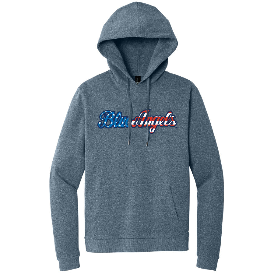 Blue Angels Flag Script Fleece Hoodie