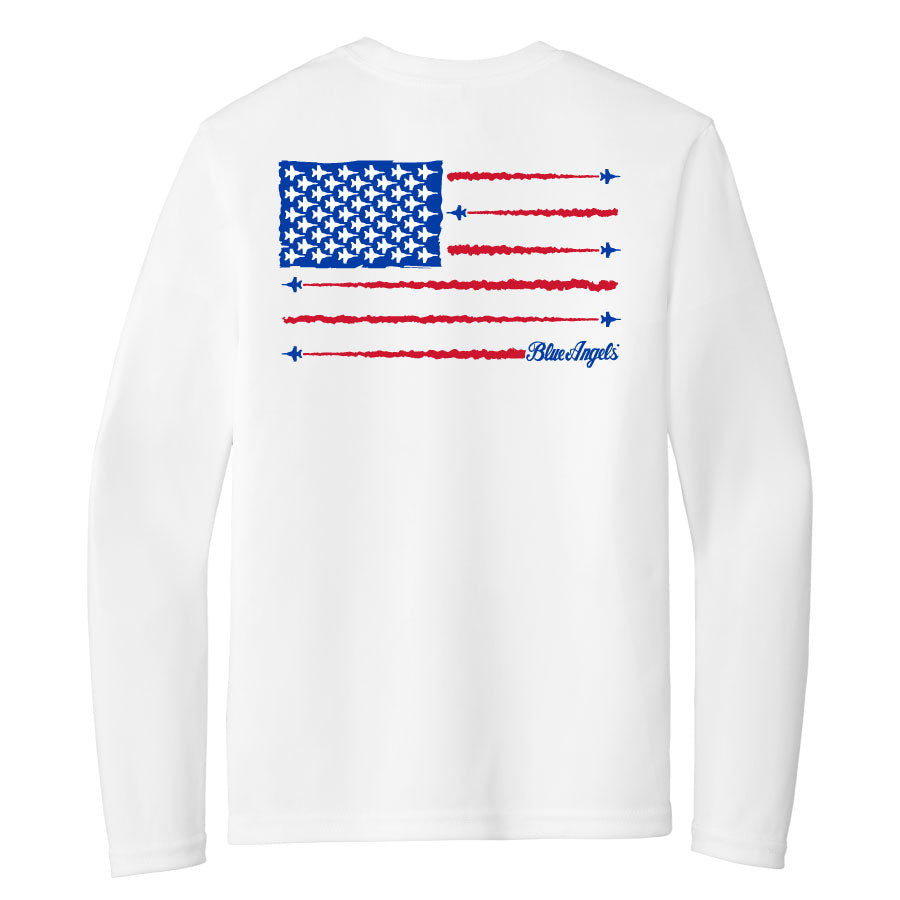 Red, White, and Blues Flag Youth Performance Shirt