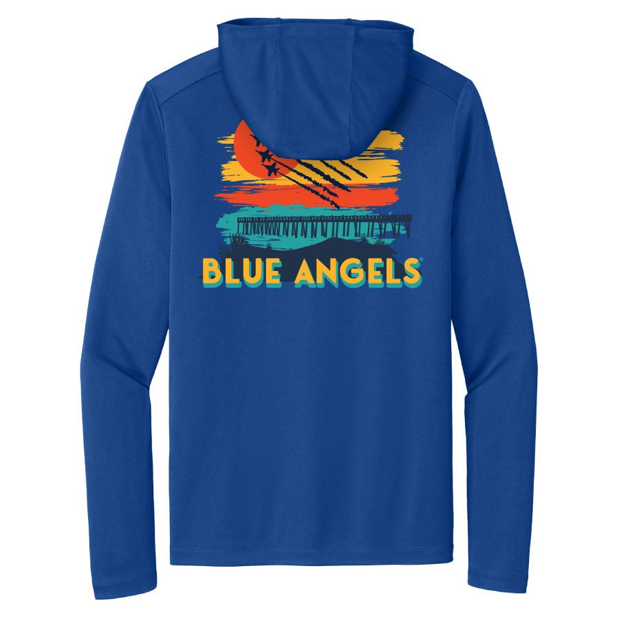 Watercolor Sunset Performance Hooded Shirt